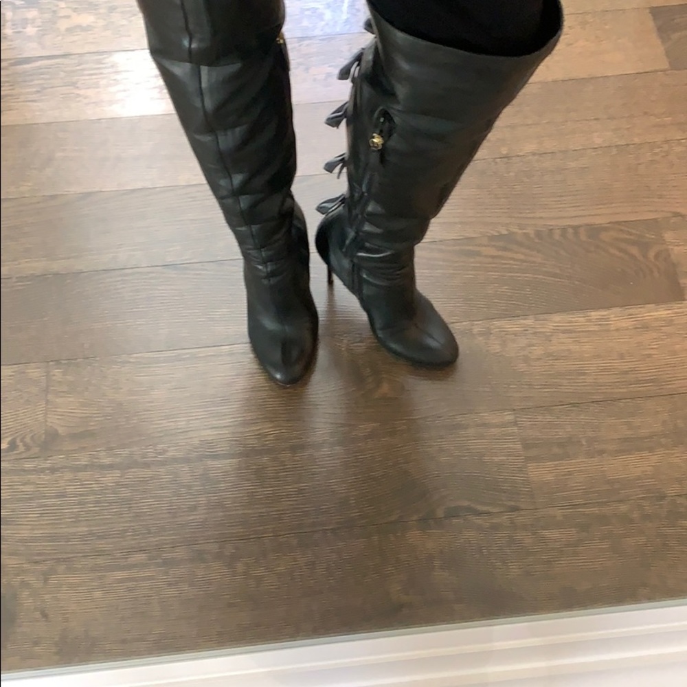 Valentino black leather boots